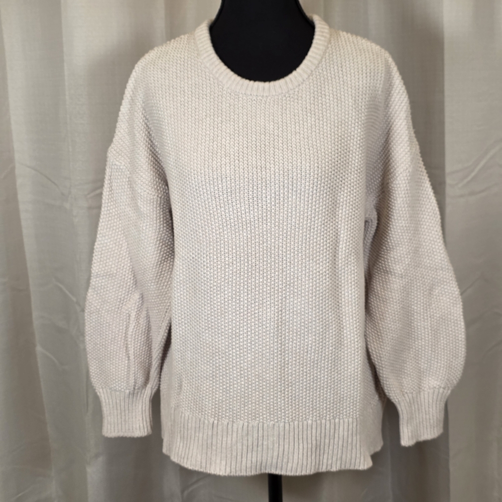 Old Navy Oatmeal Textured Cotton Tunic Sweater Size Small